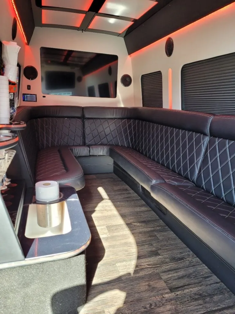 Black 12 Passenger Mercedes-Benz Party Bus, photo 5 for party bus rental Black 12 Passenger Mercedes-Benz Party Bus, photo 5 for party bus rental