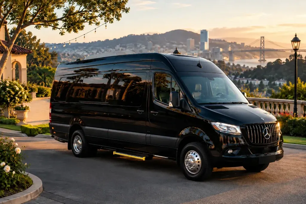 Black 14 Passenger Sprinter Party Bus for party bus rental Black 14 Passenger Sprinter Party Bus for party bus rental
