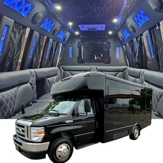 18 Passenger Limousine Bus for party bus rental