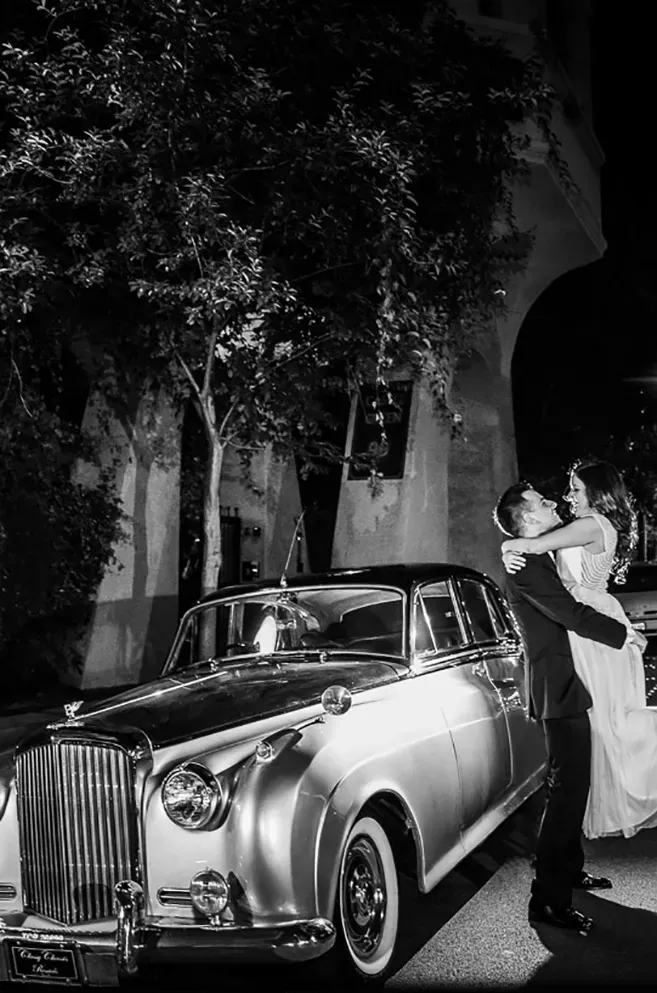 Silver 1957 Bentley SI exterior, photo 5 for wedding car rental in Beatty, NV
