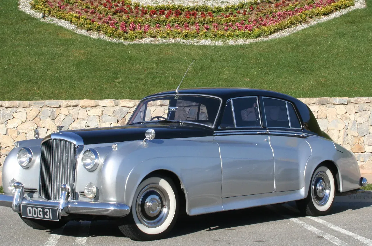 Silver 1957 Bentley SI for wedding car rental in Beatty, NV