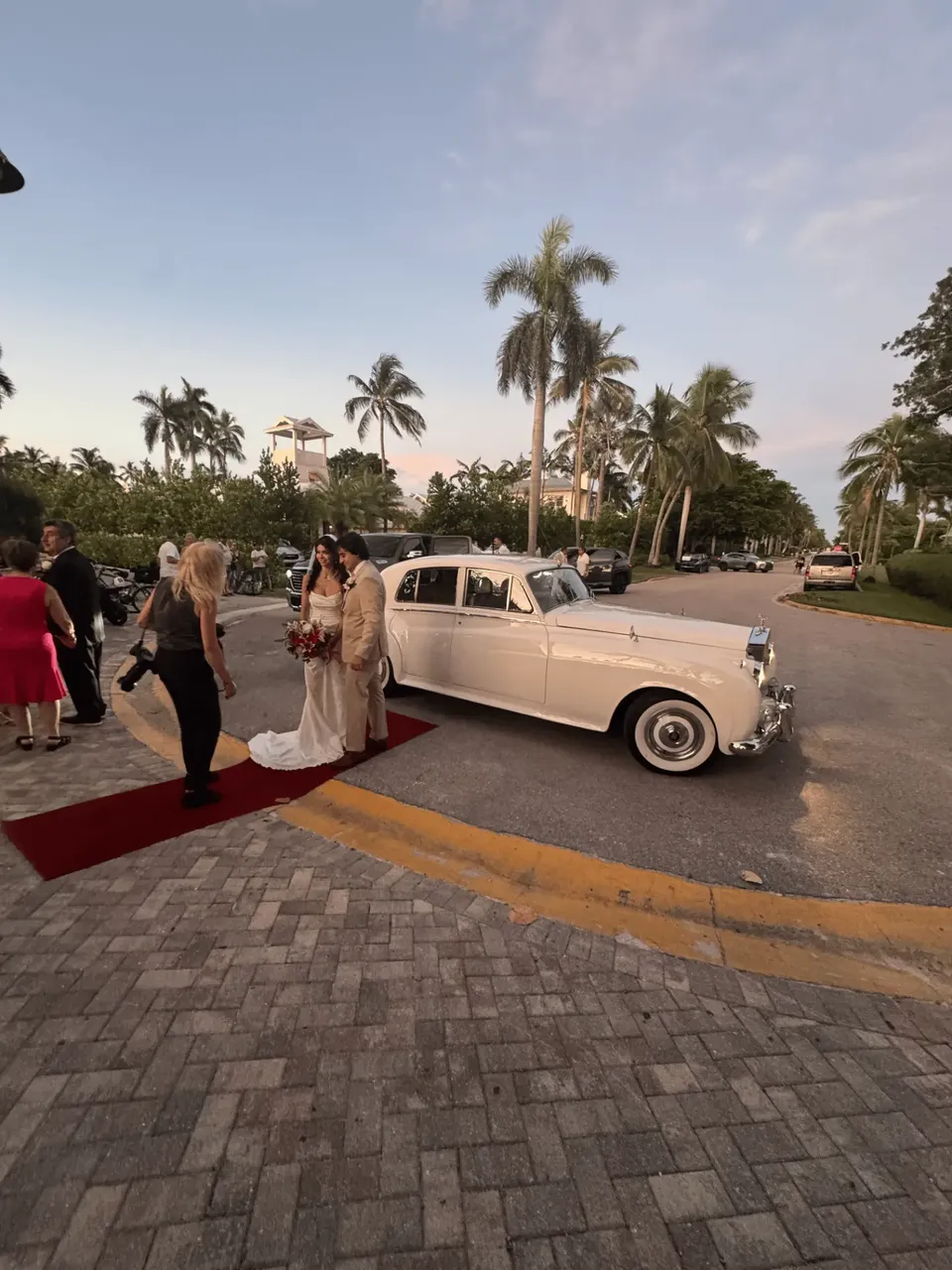 White 1960 Rolls-Royce Silver Cloud exterior, photo 8 for wedding car rental in Naples, FL