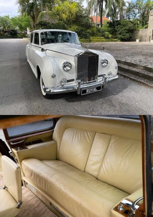 1961 Rolls Royce Phantom white for wedding car rental in Ozark, AL