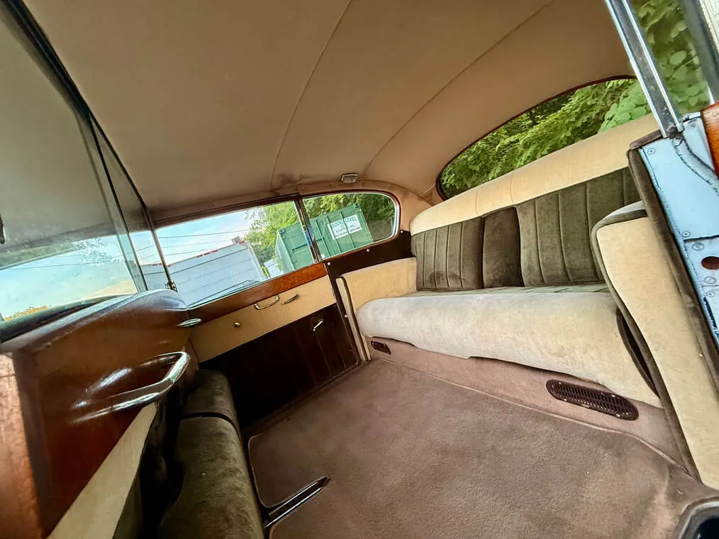 1962 Rolls Royce Austin Princess Stretch Limousine interior for quinceanera transportation in Shutesbury, MA
