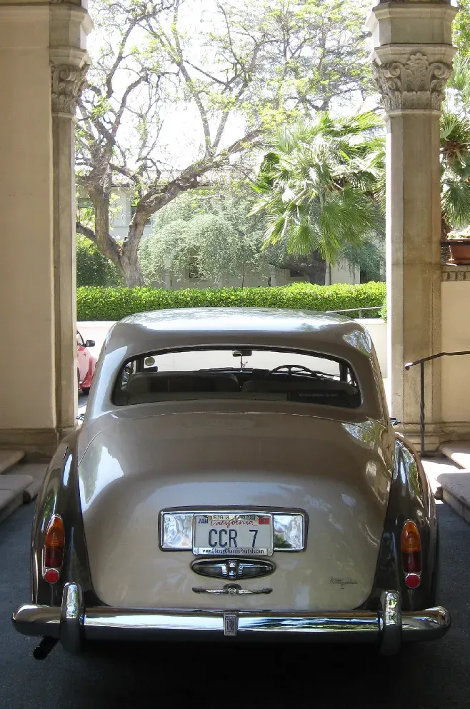 Gray 1963 Rolls Royce Silver Cloud III exterior, photo 5 for wedding car rental in Paso Robles, CA