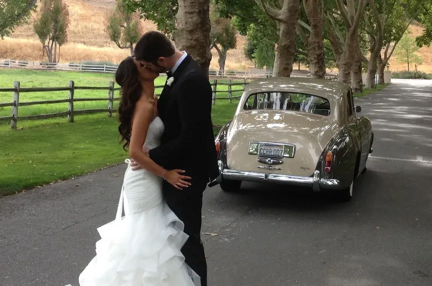 Gray 1963 Rolls Royce Silver Cloud III exterior, photo 3 for wedding car rental in Paso Robles, CA