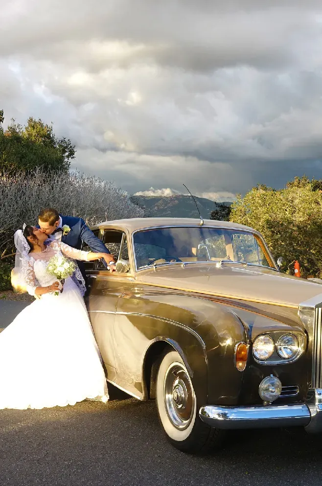 Gray 1963 Rolls Royce Silver Cloud III exterior, photo 6 for wedding car rental in Paso Robles, CA
