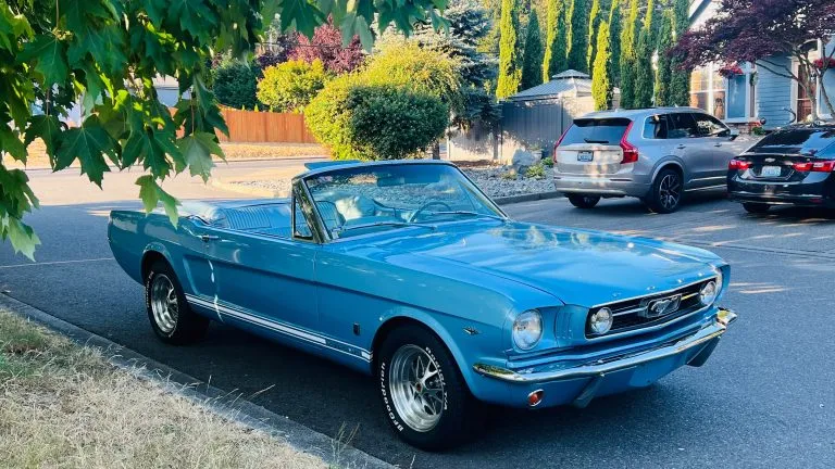 1966 Ford Mustang for wedding car rental in Vernonia, OR