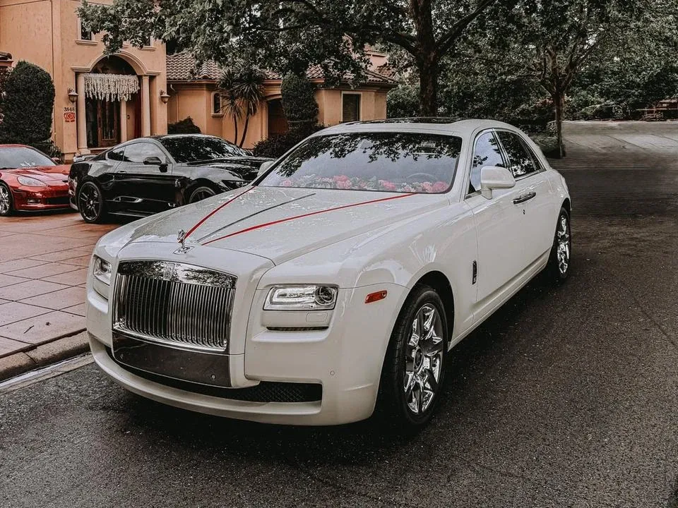 White 2015 Rolls-Royce Ghost for wedding car rental