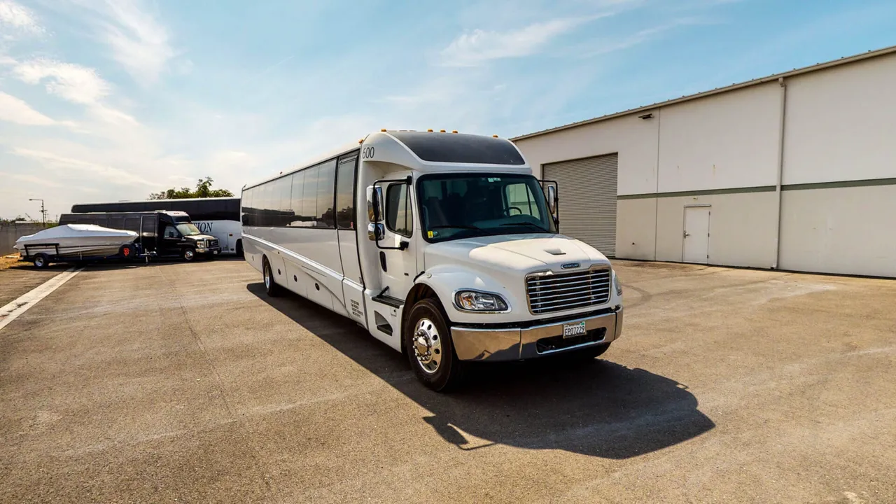 White 2019 Freightliner M2 Executive Bus for minibus rental