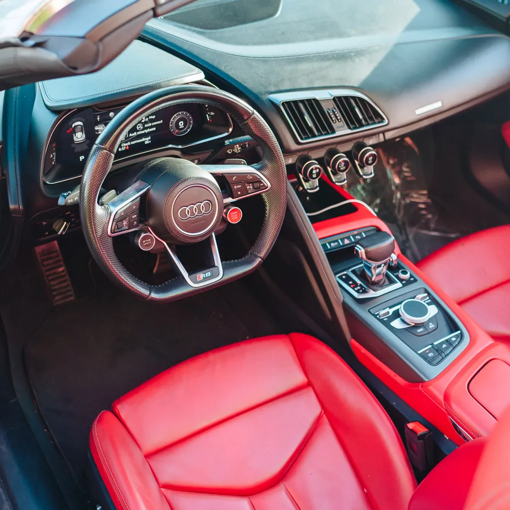 Silver 2022 Audi R8 V10 Spyder Iblis, photo 9 for wedding car rental in Rockville, MD