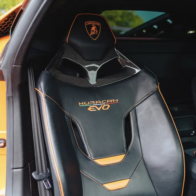 Orange 2022 Lamborghini Huracan EVO Arancia Atlas, photo 3 for sports car rental