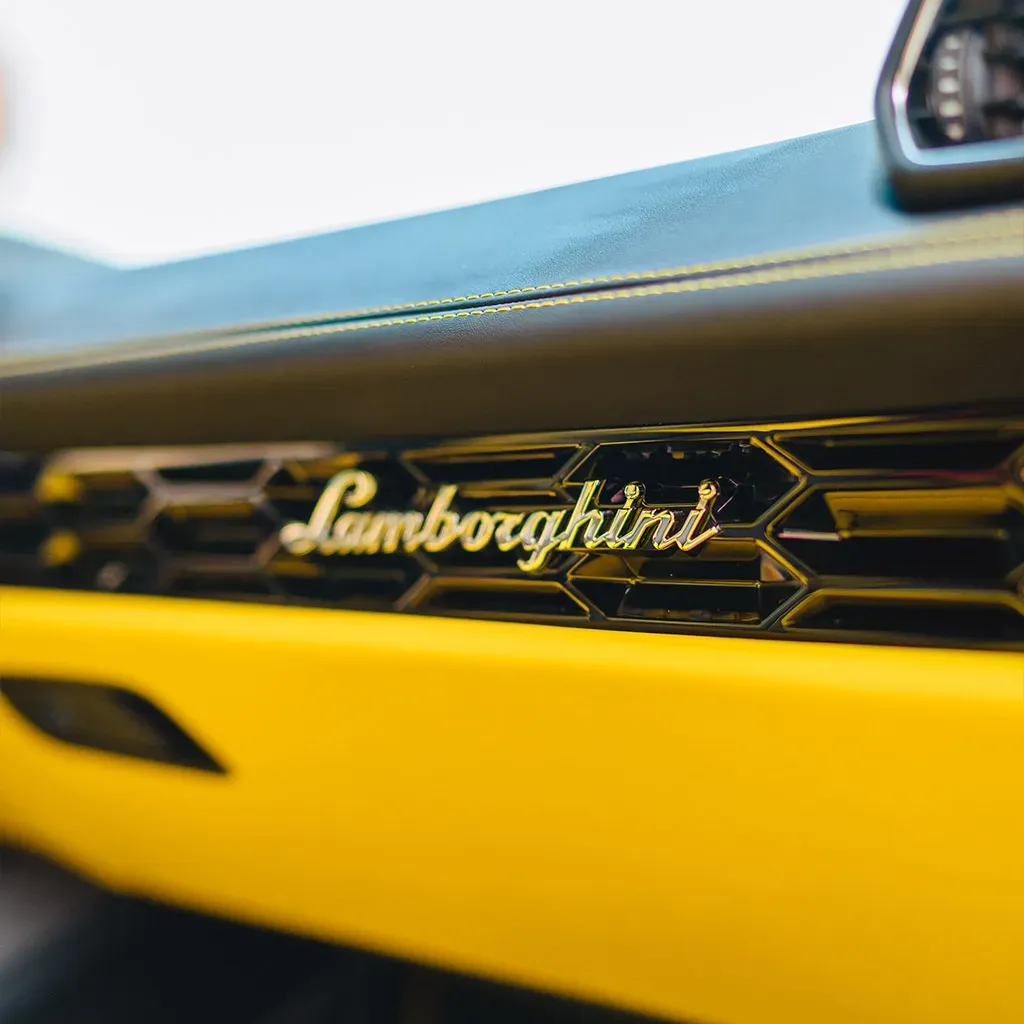 Gold 2022 Lamborghini Huracan EVO Giallo Orion, photo 6 for exotic car rental