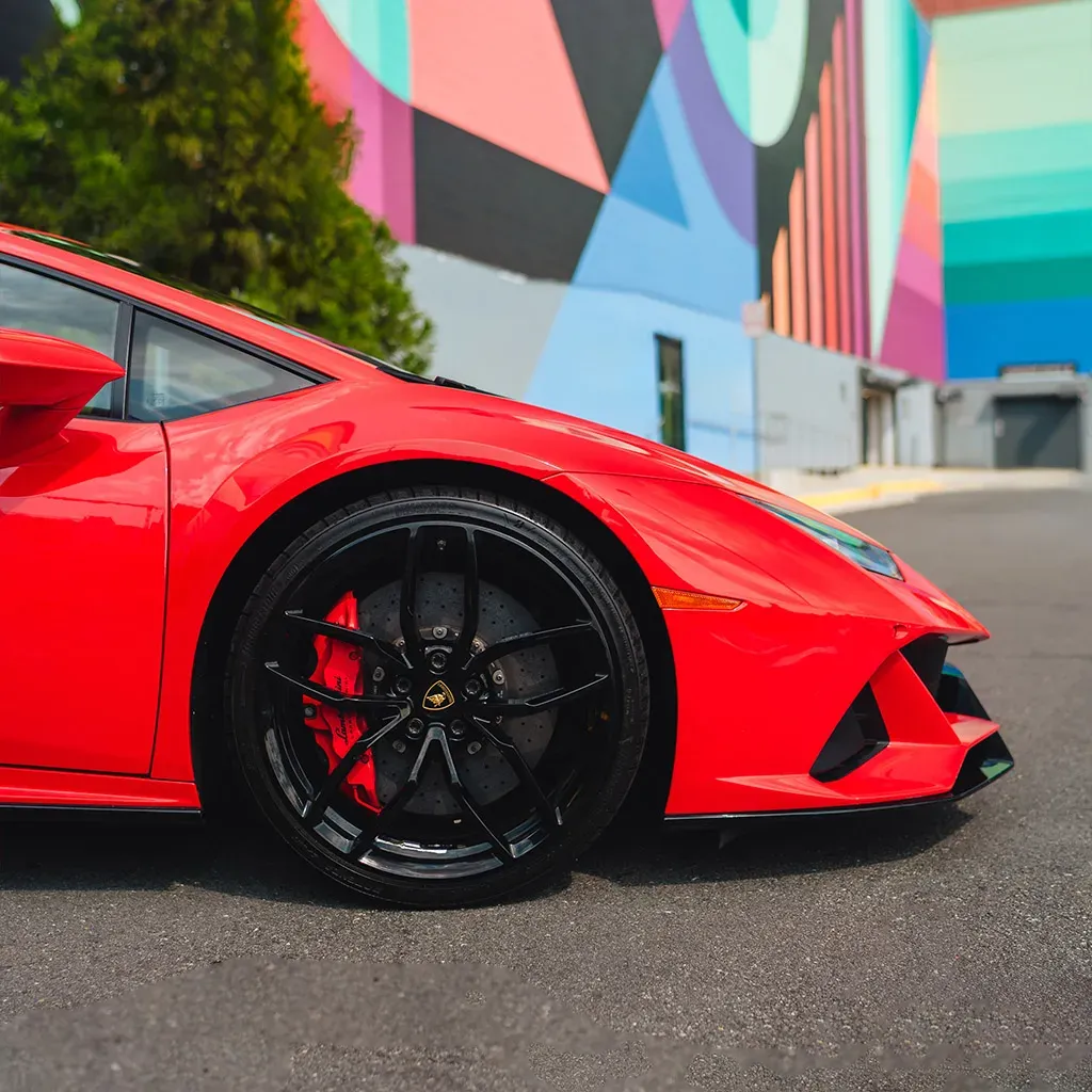 Red 2022 Lamborghini Huracan EVO Rosso Mars, photo 12 for exotic car rental in Rockville, MD
