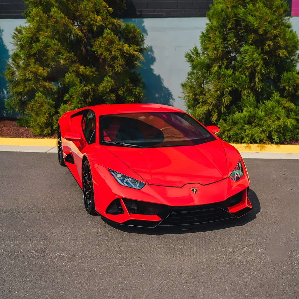 Red 2022 Lamborghini Huracan EVO Rosso Mars, photo 4 for exotic car rental in Forsyth County, GA