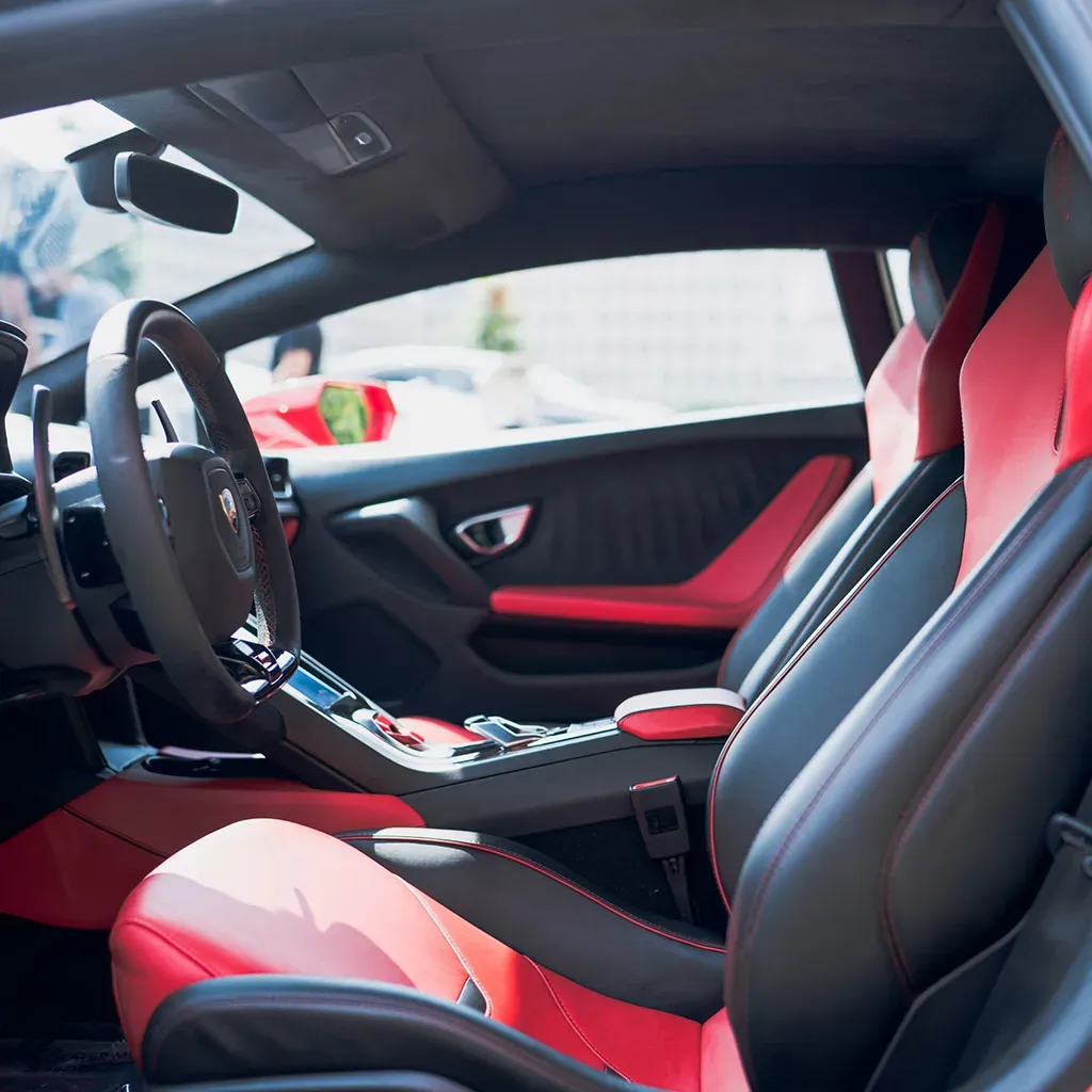 Red 2022 Lamborghini Huracan EVO Rosso Mars, photo 8 for exotic car rental in Rockville, MD