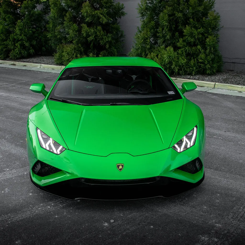 Green 2022 Lamborghini Huracan EVO Verde Mantis, photo 2 for exotic car rental