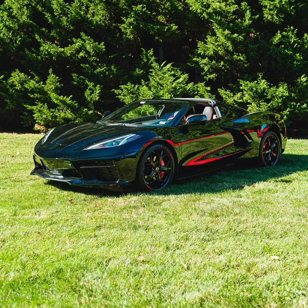 Black 2023 Corvette C8 2LT Convertible, photo 5 for sports car rental