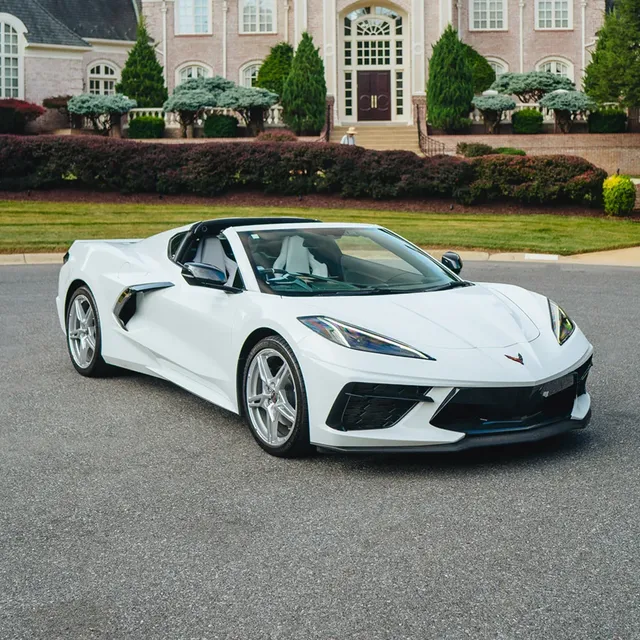 2023 Corvette C8 – 70th Year Edition Arctic White for sports car rental in Rockville, MD