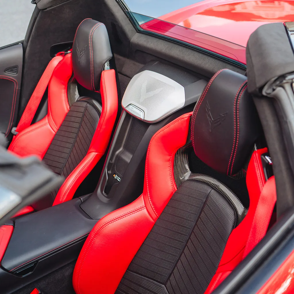Red 2023 Corvette C8 Roadster 3LT (Automatic Convertible), photo 3 for sports car rental