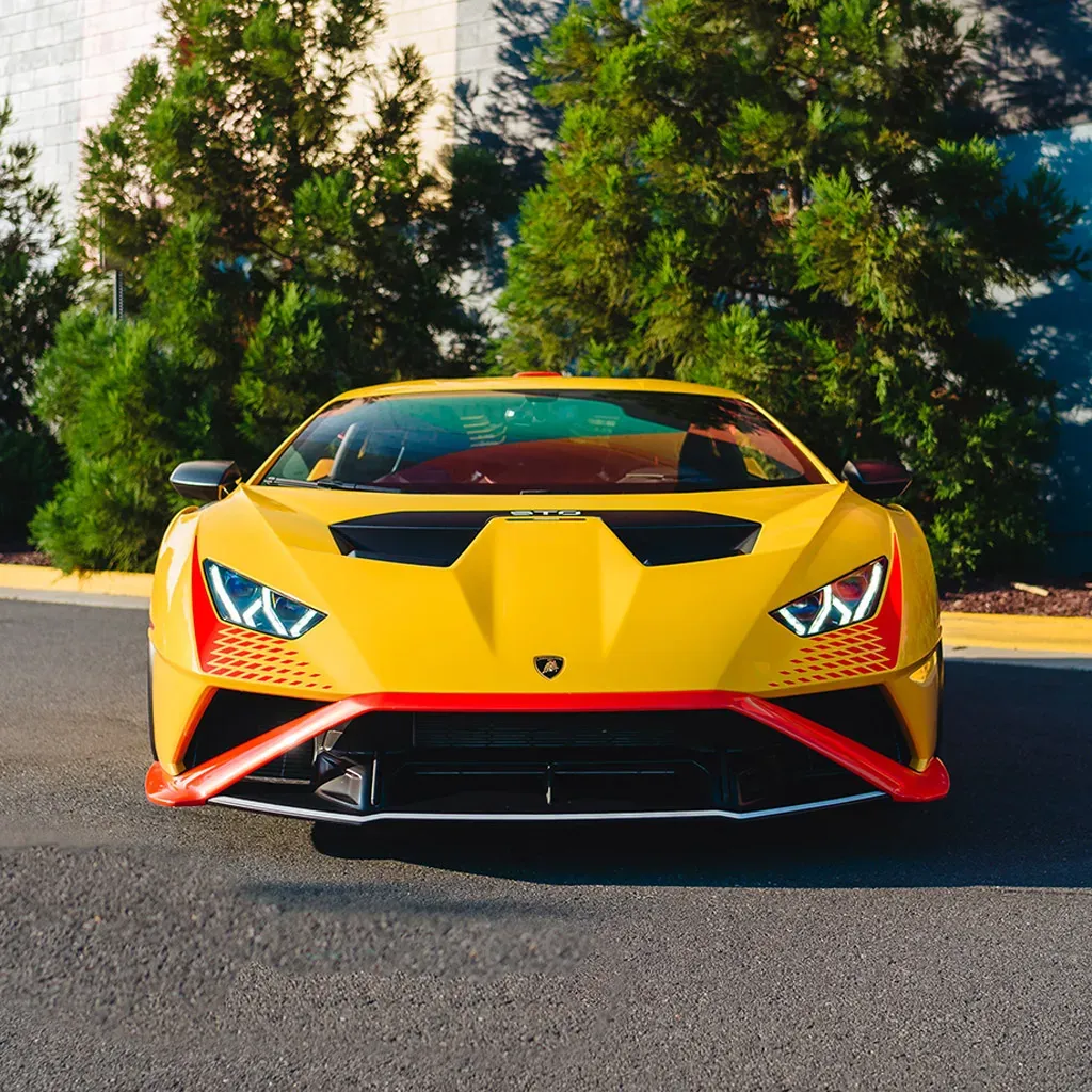 Orange 2023 Lamborghini Super Trofeo Omologata, photo 2 for exotic car rental