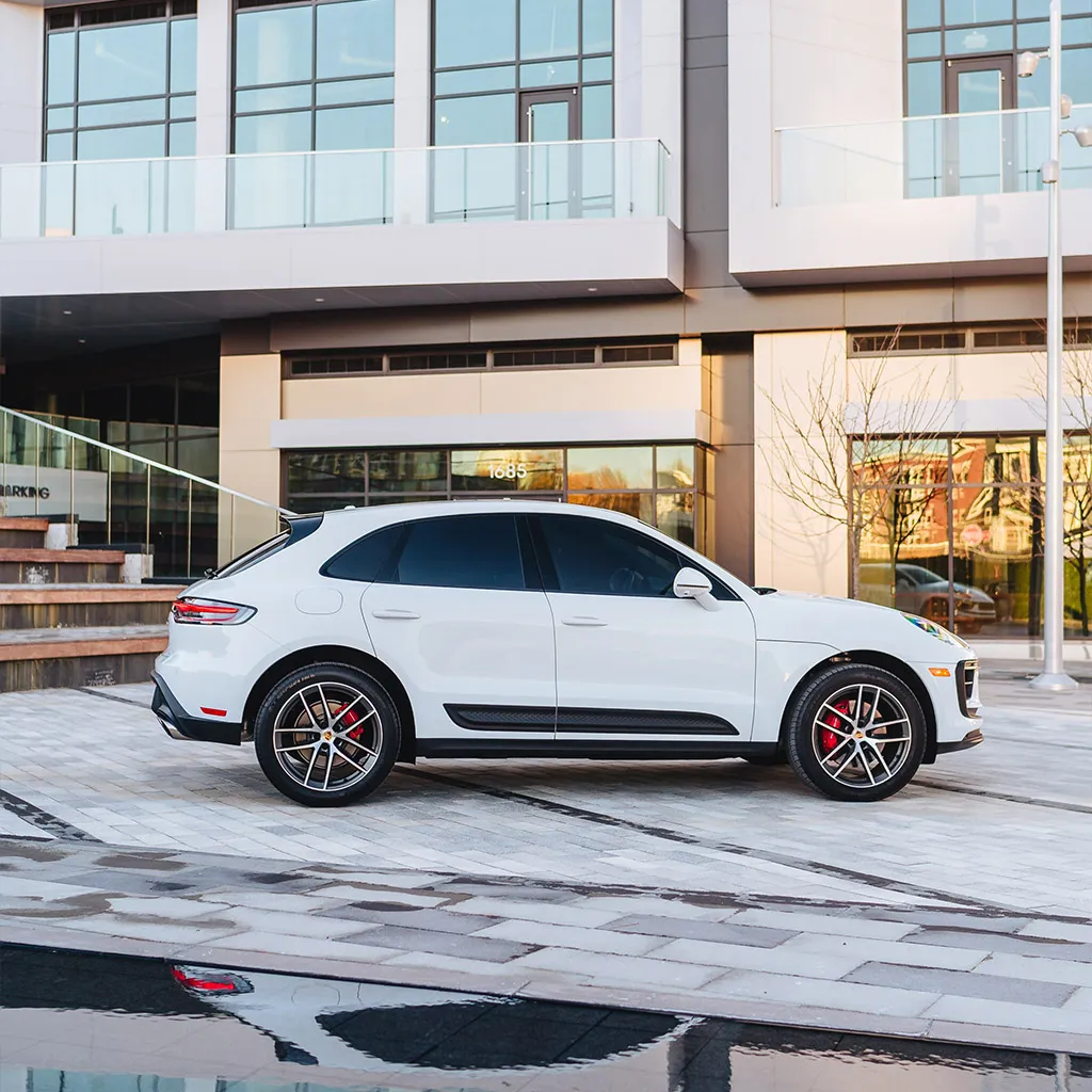 White 2023 Porsche Macan S SUV, photo 10 for wedding car rental in Rockville, MD