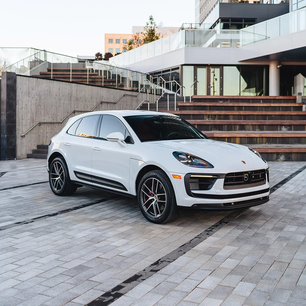White 2023 Porsche Macan S SUV, photo 4 for airport transfers