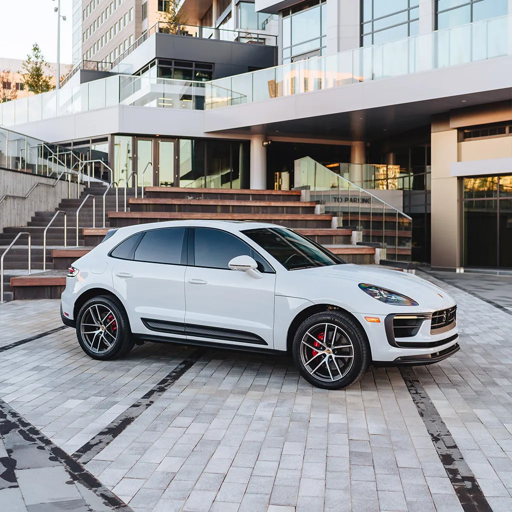 White 2023 Porsche Macan S SUV, photo 5 for airport transfers
