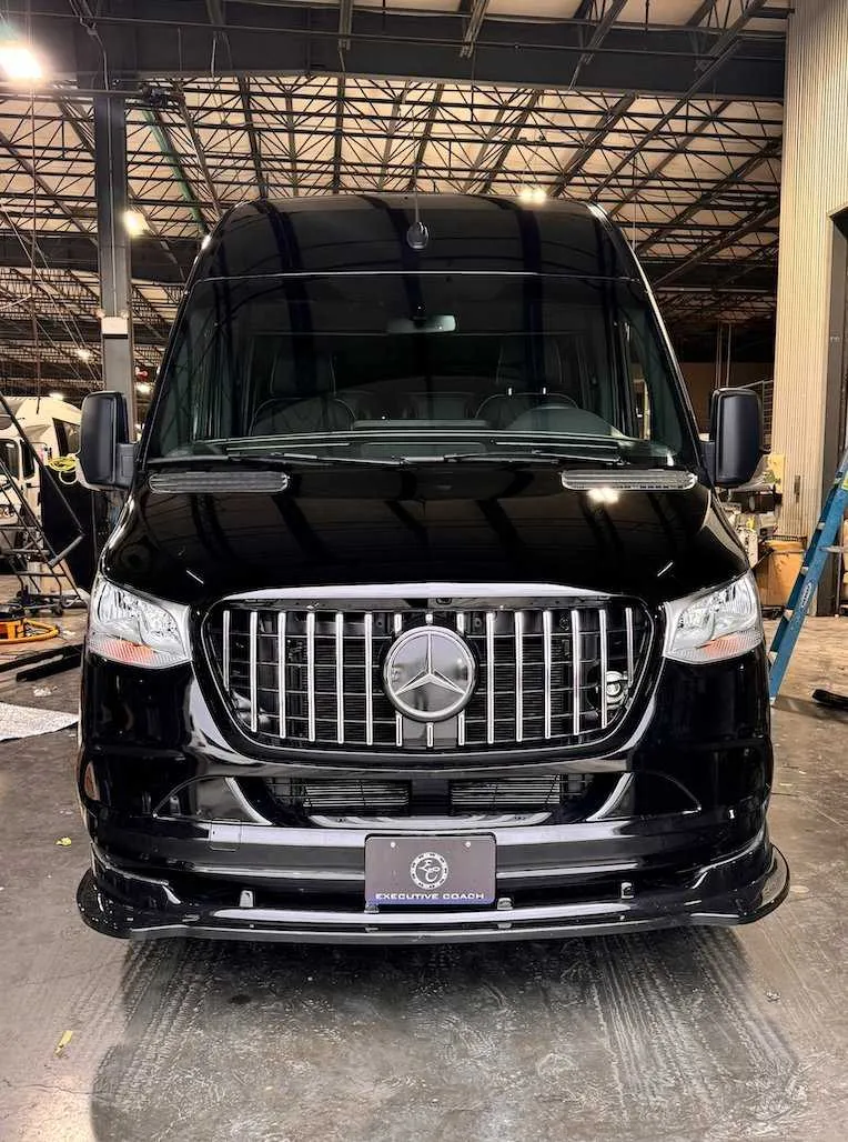 Black 2024 Mercedes Exec Sprinter 14 Pax for mercedes sprinter rental in Indian Wells, CA