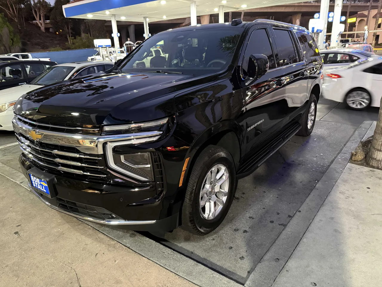 Black 2025 Chevrolet Suburban LT Diesel exterior for winery tour transport in Riverside County, CA Black 2025 Chevrolet Suburban LT Diesel exterior for winery tour transport in Riverside County, CA