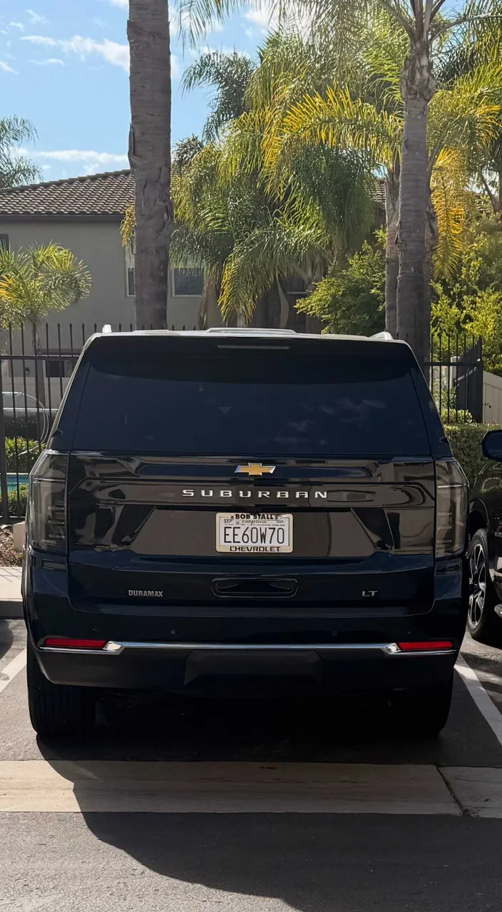 Black 2025 Chevrolet Suburban LT Diesel exterior, photo 7 for winery tour transport in Riverside County, CA Black 2025 Chevrolet Suburban LT Diesel exterior, photo 7 for winery tour transport in Riverside County, CA
