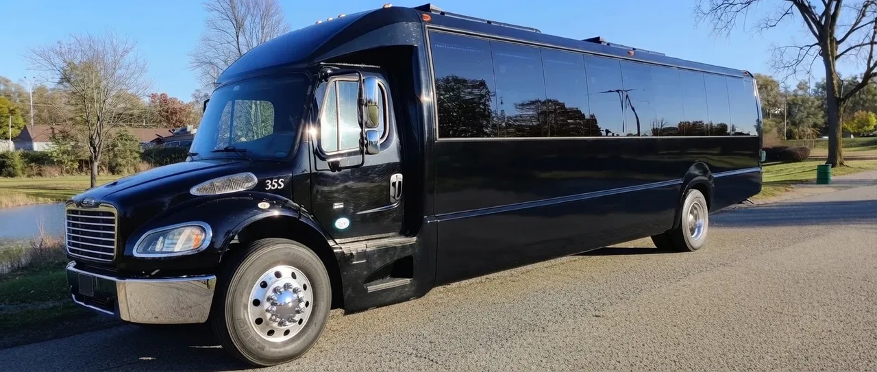 Black 25 Passenger Party Bus for party bus rental Black 25 Passenger Party Bus for party bus rental