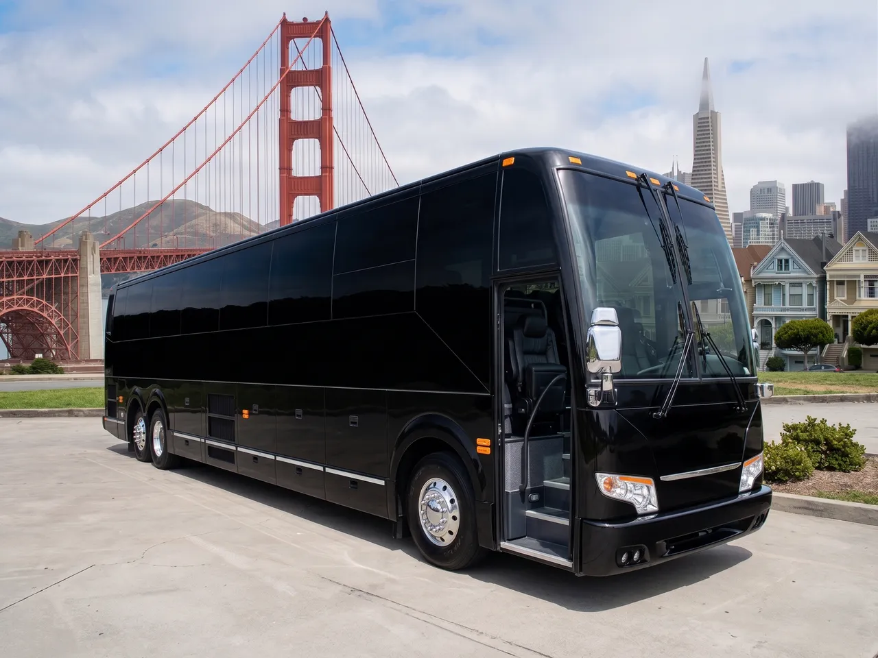 56 Passenger Motor Coach for charter bus rental in San Ramon, CA 56 Passenger Motor Coach for charter bus rental in San Ramon, CA