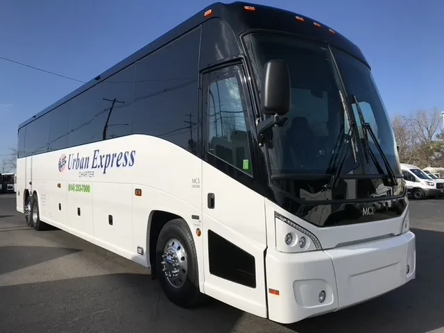 White American Coach BUS for charter bus rental in Columbus, OH