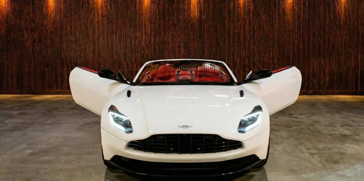 White Aston Martin DB11 for exotic car rental