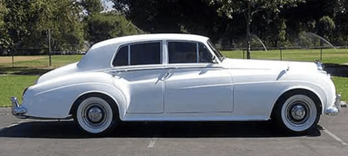 White Bentley 1960's for wedding car rental in Lacrosse, WA
