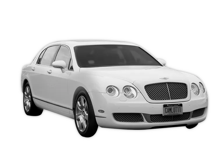 White Bentley Flying Spur for sedan rental
