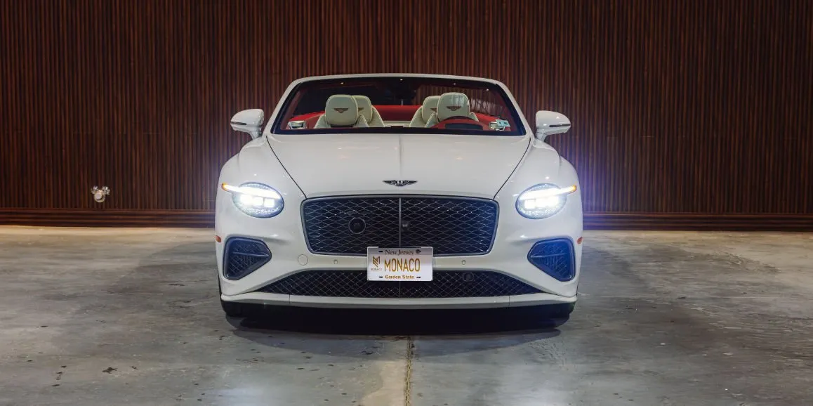White Bentley GTC Speed, photo 2 for exotic car rental in Point Pleasant, PA