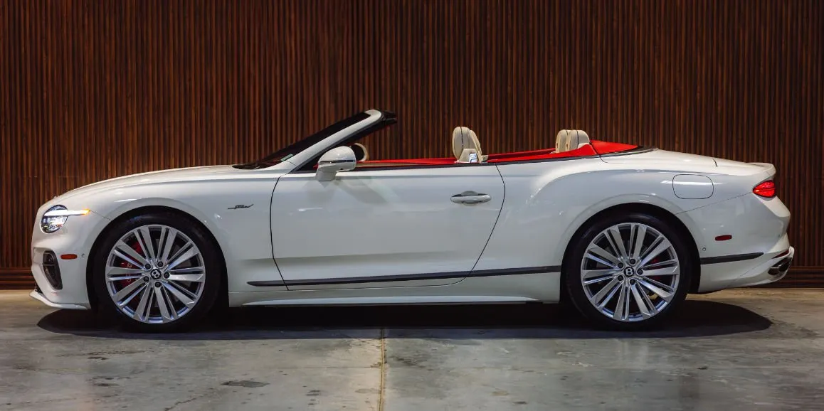 White Bentley GTC Speed, photo 3 for exotic car rental in Point Pleasant, PA