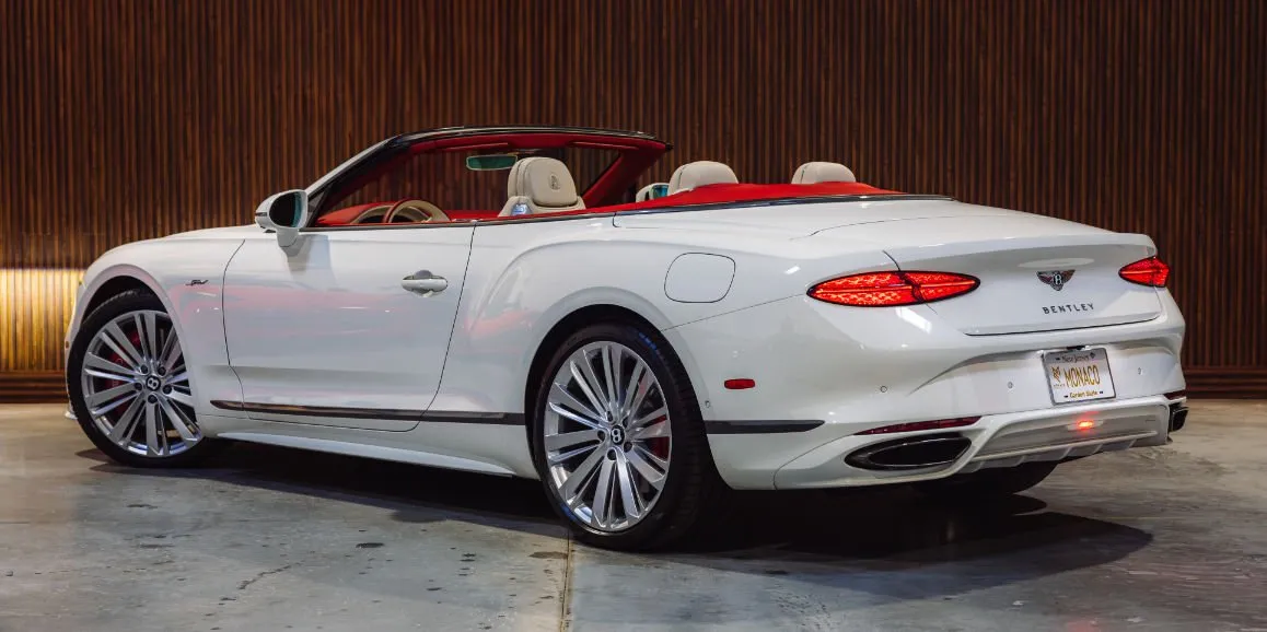 White Bentley GTC Speed, photo 5 for exotic car rental in Point Pleasant, PA