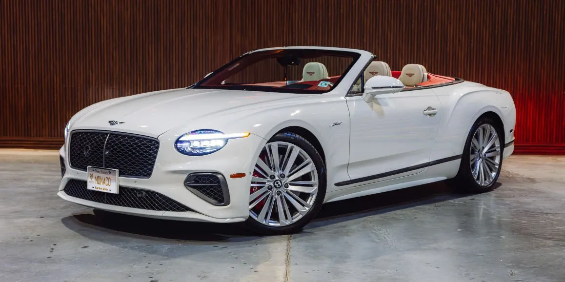 White Bentley GTC Speed for exotic car rental in Alto, MI