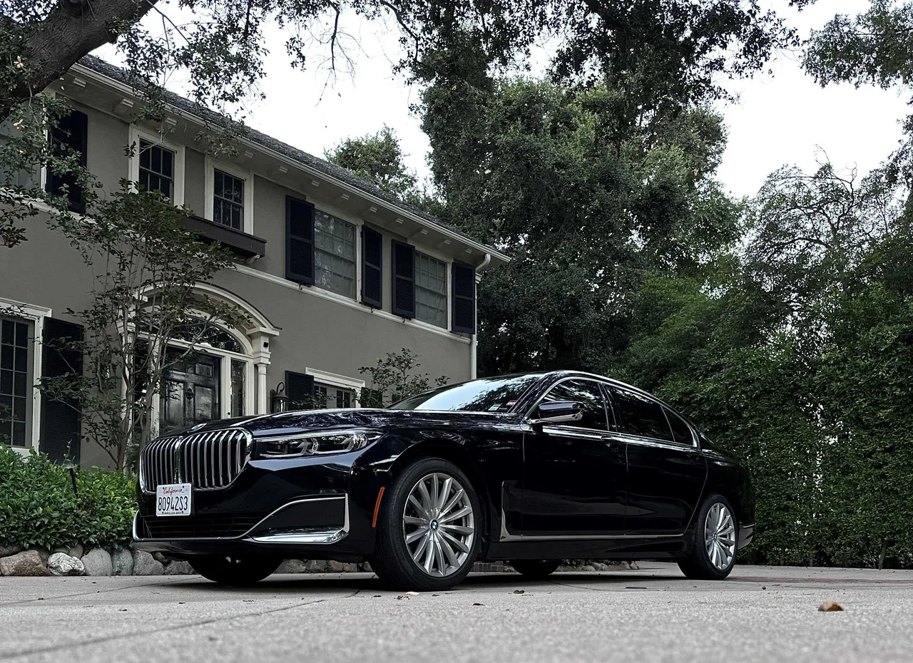Black BMW 740i for sedan rental in Poway, CA