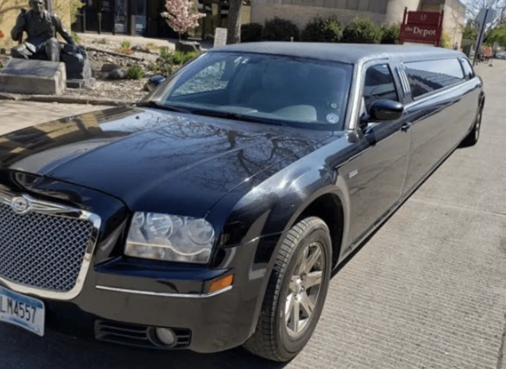 Black C300 Limousine exterior, photo 2 for cadillac escalade limo in Chadbourn, NC