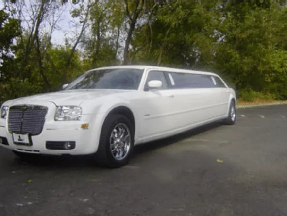 White C300 Limousine exterior, photo 2 for cadillac escalade limo in Gravette, AR