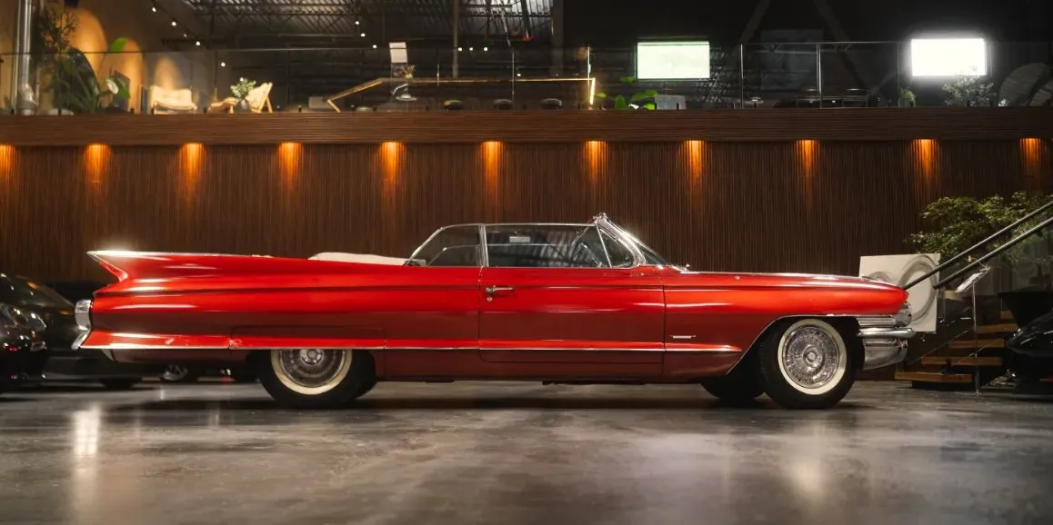 Red Cadillac Deville 1960 (Vintage), photo 3 for wedding car rental in Gipsy, PA