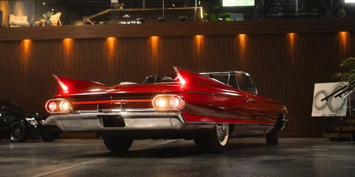 Red Cadillac Deville 1960 (Vintage), photo 5 for wedding car rental in Gipsy, PA