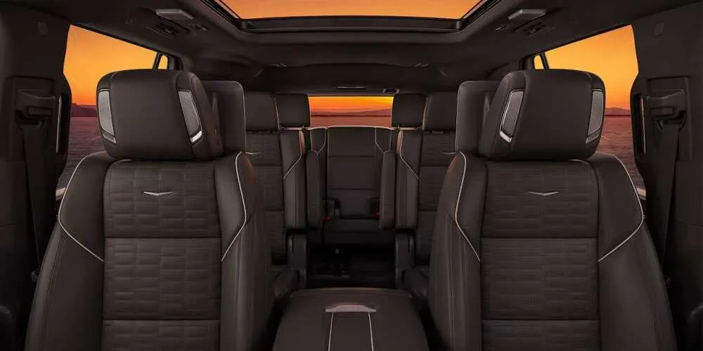 Cadillac Escalade interior for airport transfers in Archer County, TX