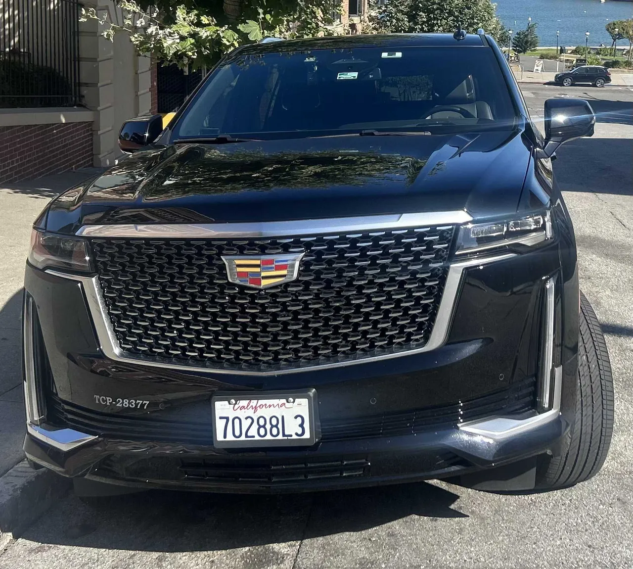 Black Cadillac Escalade for airport transfers in Moss Beach, CA