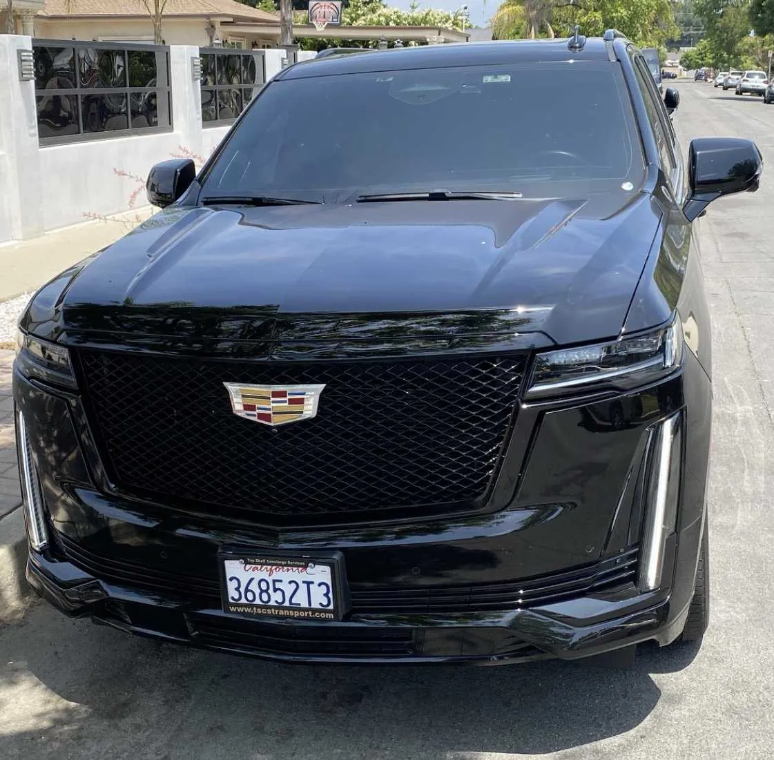 Black Cadillac Escalade exterior for airport transfers in Venice, CA