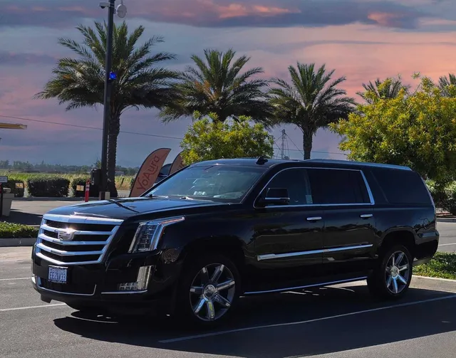 Black Cadillac Escalade for airport transfers in California